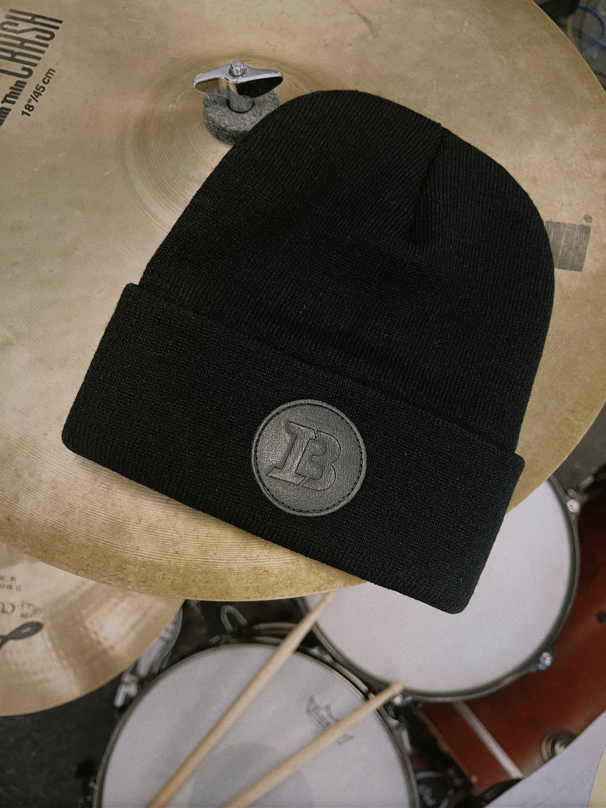 IB Circle Leather Patch Beanie